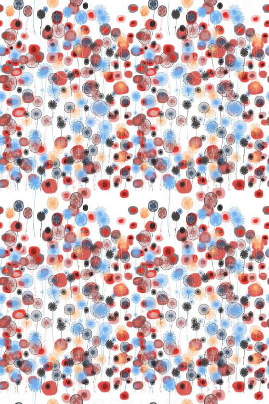 碎碎花卉印花华亿平台图片