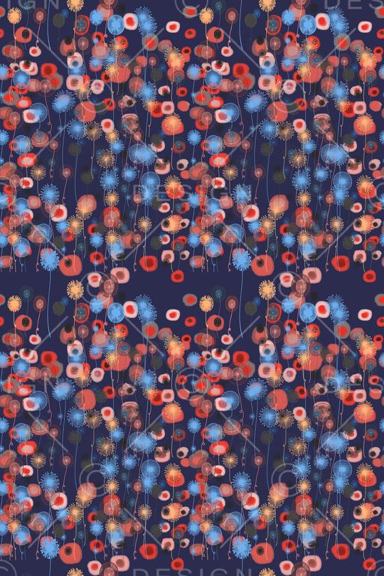 碎碎花卉印花华亿平台图片