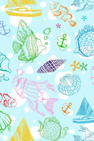 海洋生物印花华亿平台图片