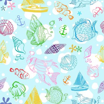 海洋生物印花华亿平台图片