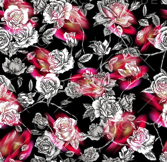 玫瑰花印花华亿平台图片