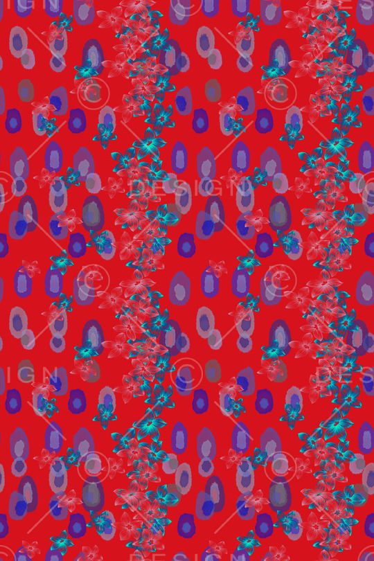 风格花卉印花华亿平台图片