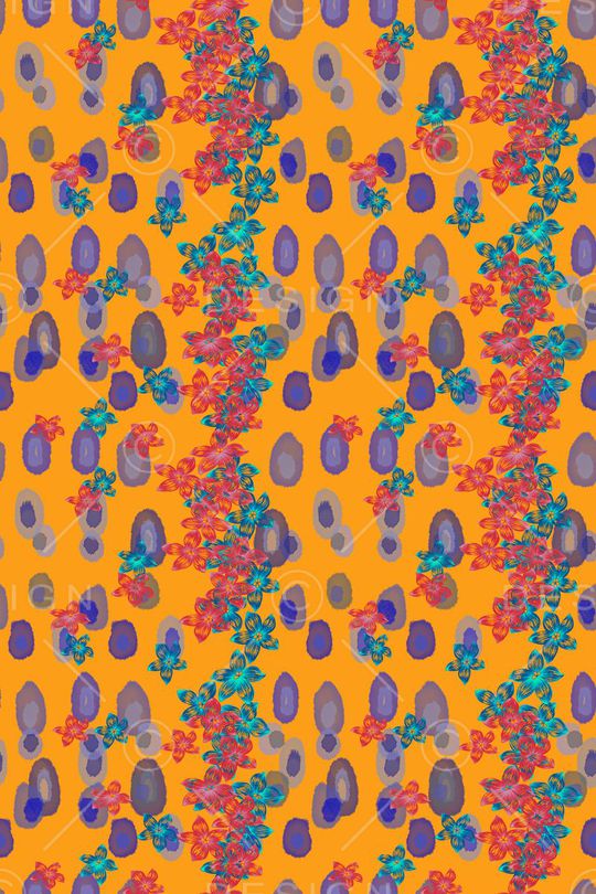 风格花卉印花华亿平台图片