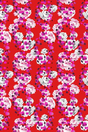 碎碎花卉印花华亿平台图片