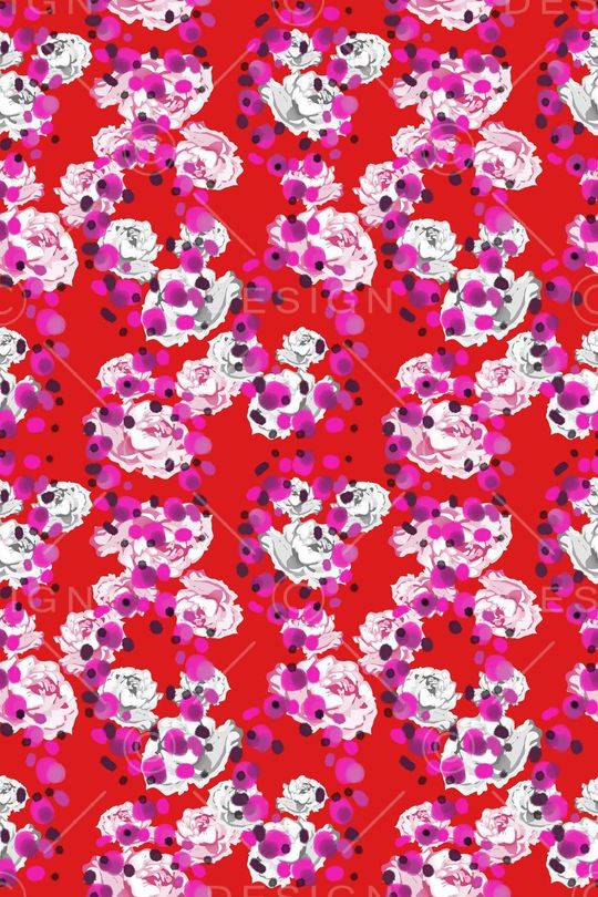 碎碎花卉印花华亿平台图片