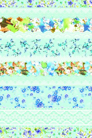 手绘花卉印花华亿平台图片