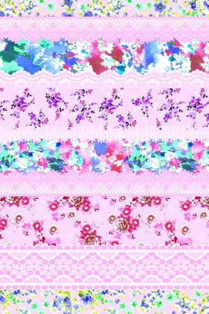 手绘花卉印花华亿平台图片