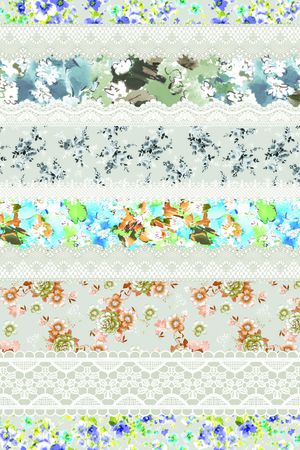 手绘花卉印花华亿平台图片