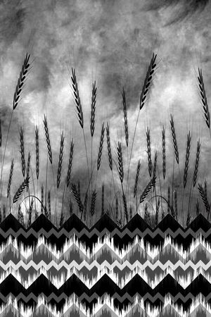 几何图形印花华亿平台图片