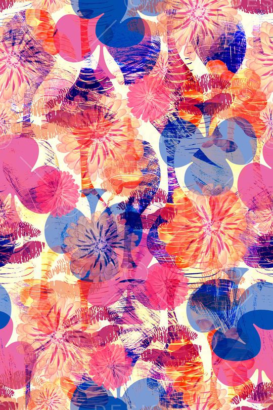 花卉印花华亿平台图片