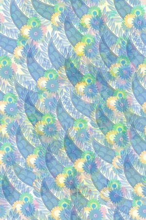 花卉组合印花华亿平台图片