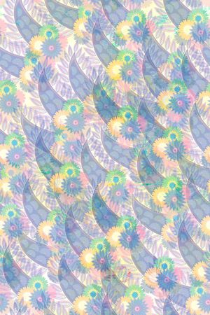 花卉组合印花华亿平台图片