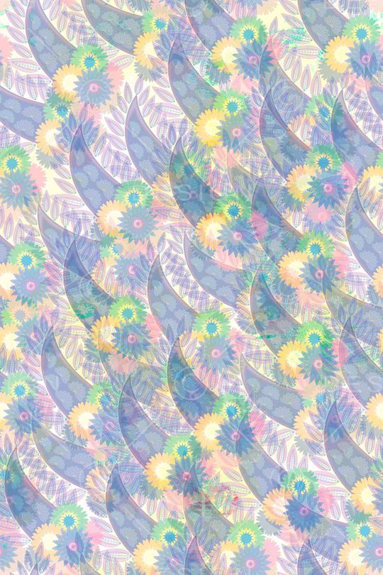 花卉组合印花华亿平台图片