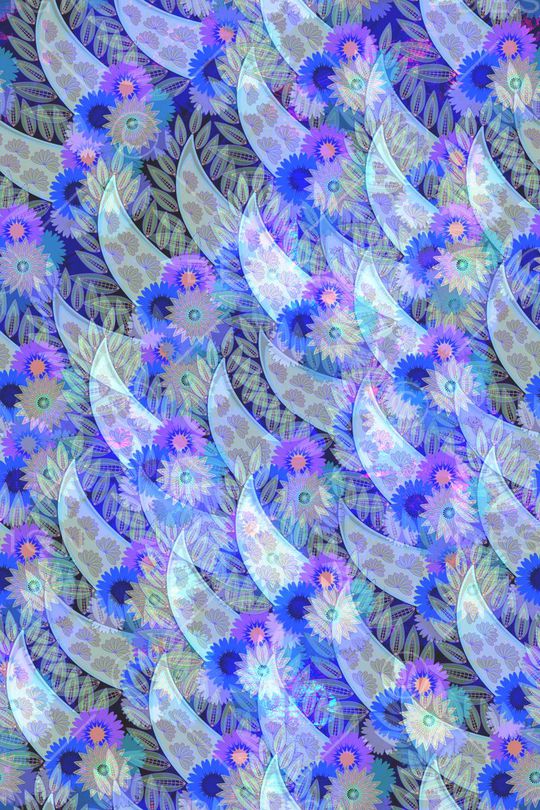 花卉组合印花华亿平台图片