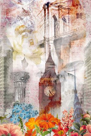 欧式花卉印花华亿平台图片