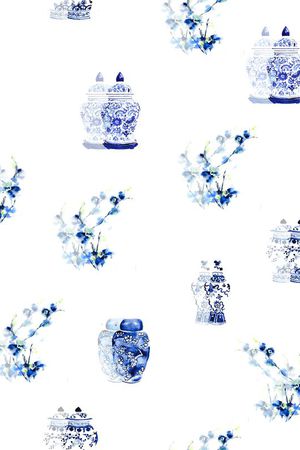 青花瓷印花华亿平台图片