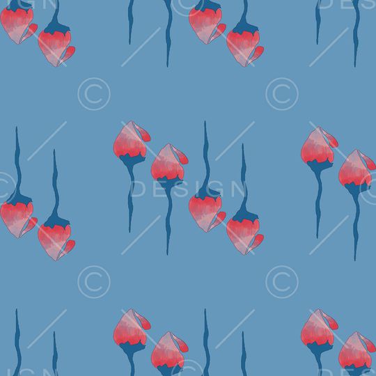 手绘花卉印花华亿平台图片