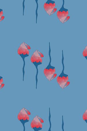 手绘花卉印花华亿平台图片