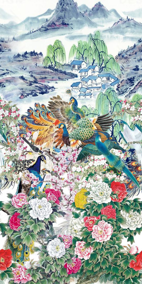 中国风印花华亿平台图片