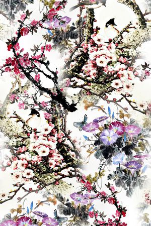 中国风印花华亿平台图片