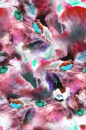 抽象印花华亿平台图片