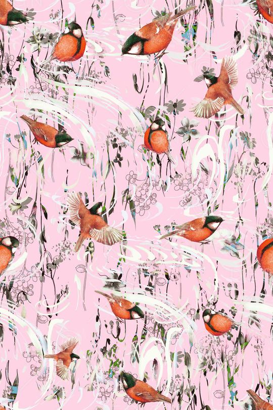 水墨印花华亿平台图片