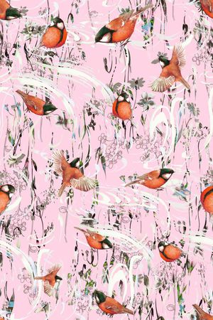 水墨印花华亿平台图片