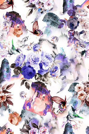 水彩印花华亿平台图片