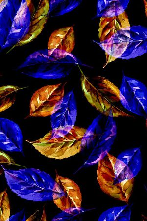 树叶印花华亿平台图片