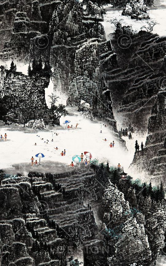 中国风印花华亿平台图片