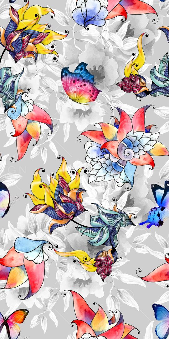 花卉印花华亿平台图片