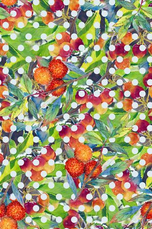 时尚手绘油画印花印花华亿平台图片