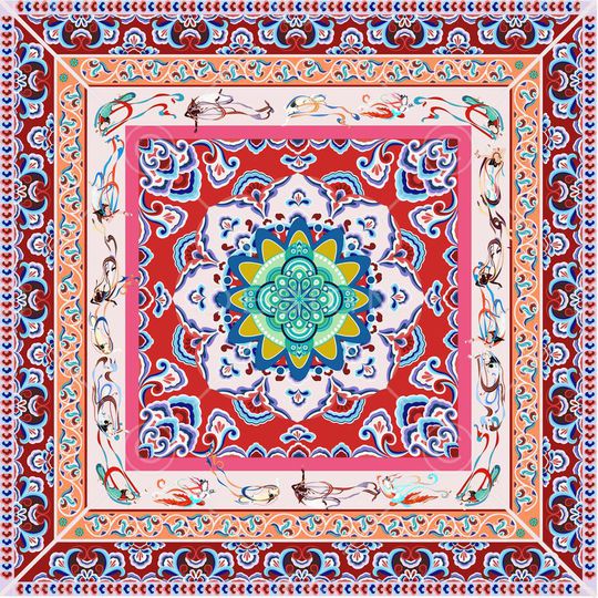 中国风印花华亿平台图片