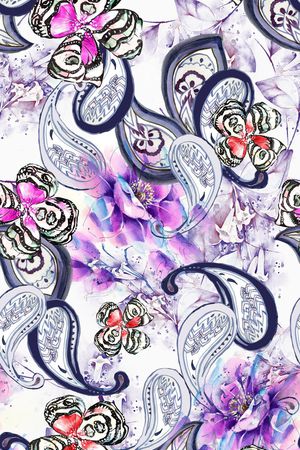 佩斯利印花华亿平台图片