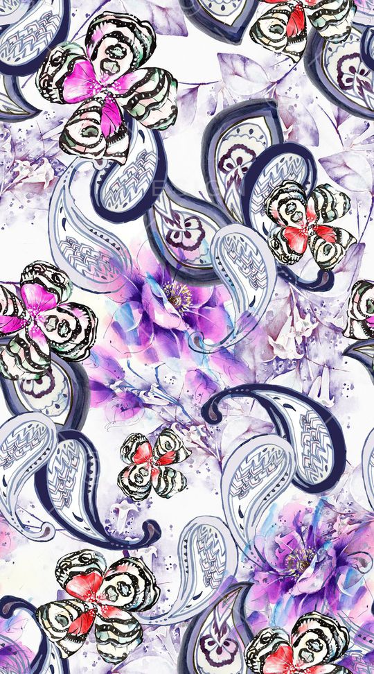 佩斯利印花华亿平台图片