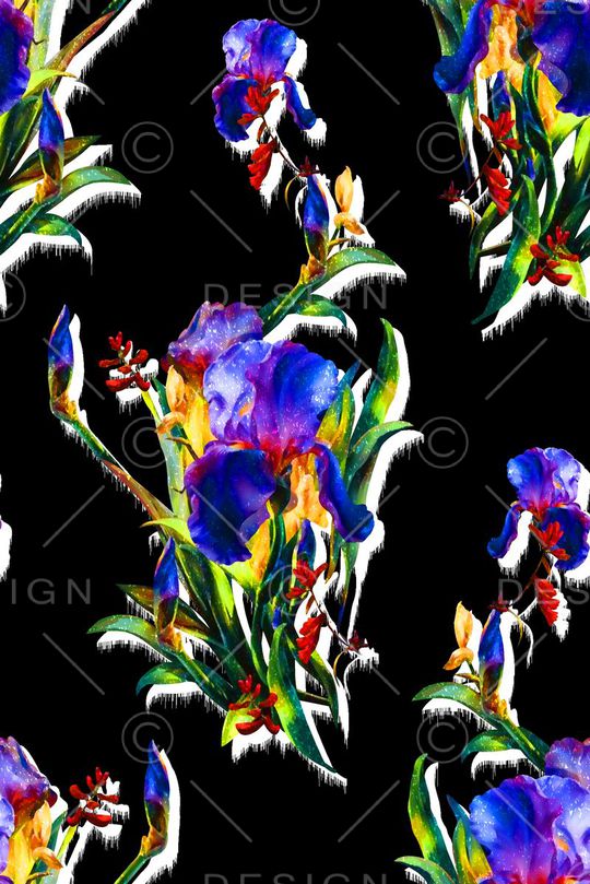 抽象几何清爽梦幻艺术平底立体手绘满版最新高清数码蕾丝民族中国风绣花珠宝肌理时尚潮

流大牌复古欧美风水彩花卉印花华亿平台图片