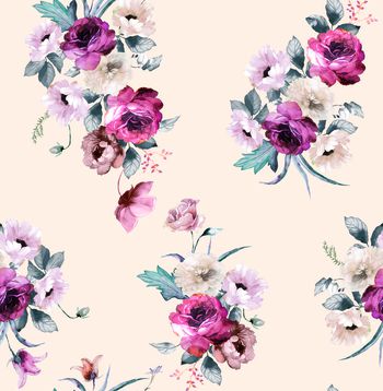 613477-水彩花 浅粉