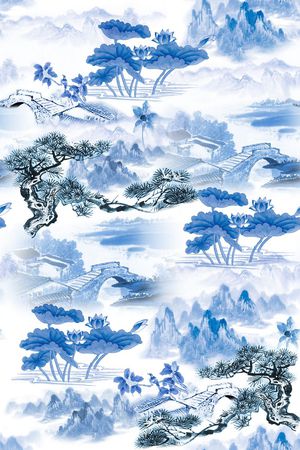 L.D~中国风印花华亿平台图片