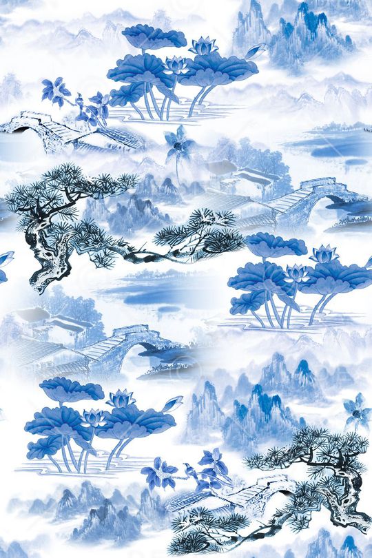 L.D~中国风印花华亿平台图片