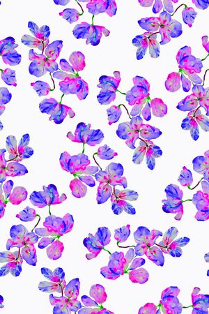 手绘水彩花卉服装印花华亿平台图片