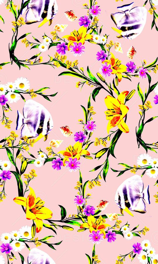 百合花印花华亿平台图片