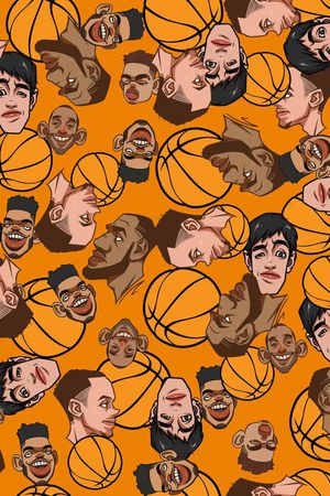 篮球明星人像印花华亿平台图片