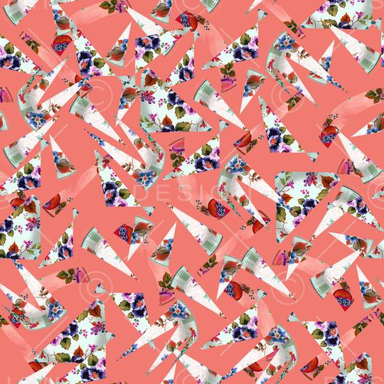 不规则几何印花华亿平台图片