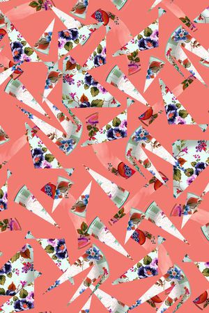 不规则几何印花华亿平台图片