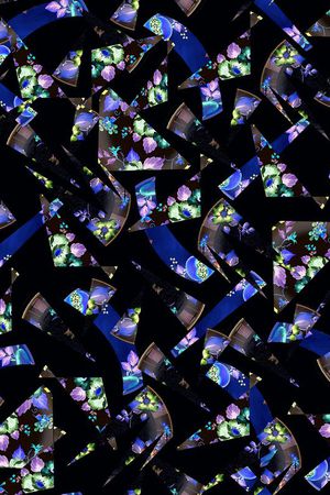 不规则几何印花华亿平台图片