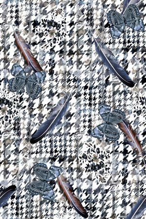 羽毛印花华亿平台图片