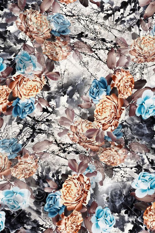 花卉印花华亿平台图片