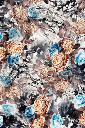 花卉印花华亿平台图片