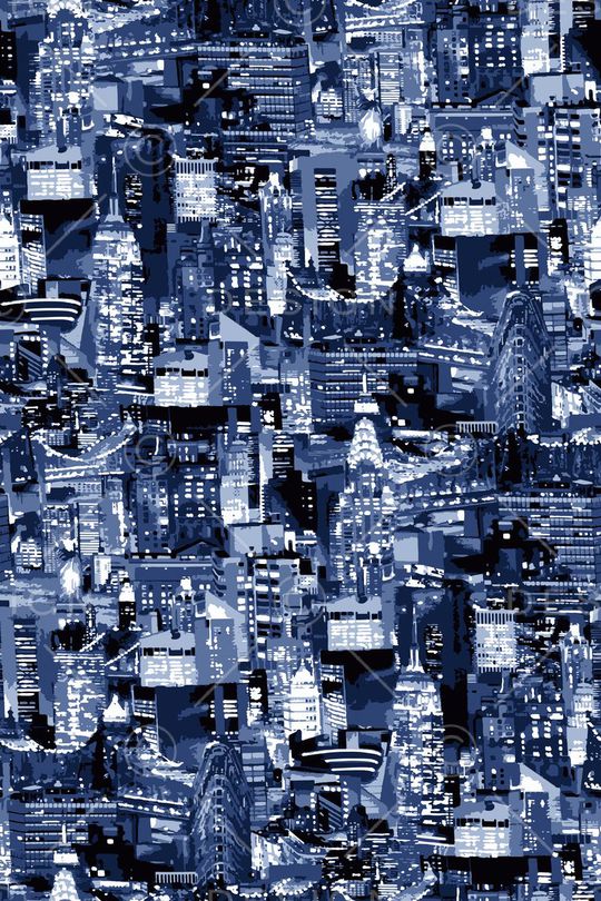 城市霓虹印花华亿平台图片