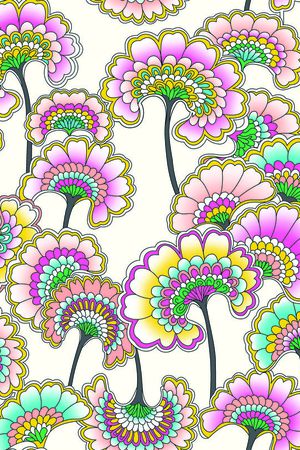 梦幻花卉印花华亿平台图片